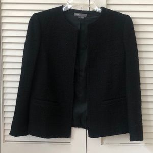 Vince size 6 Black Boucle Jacket
